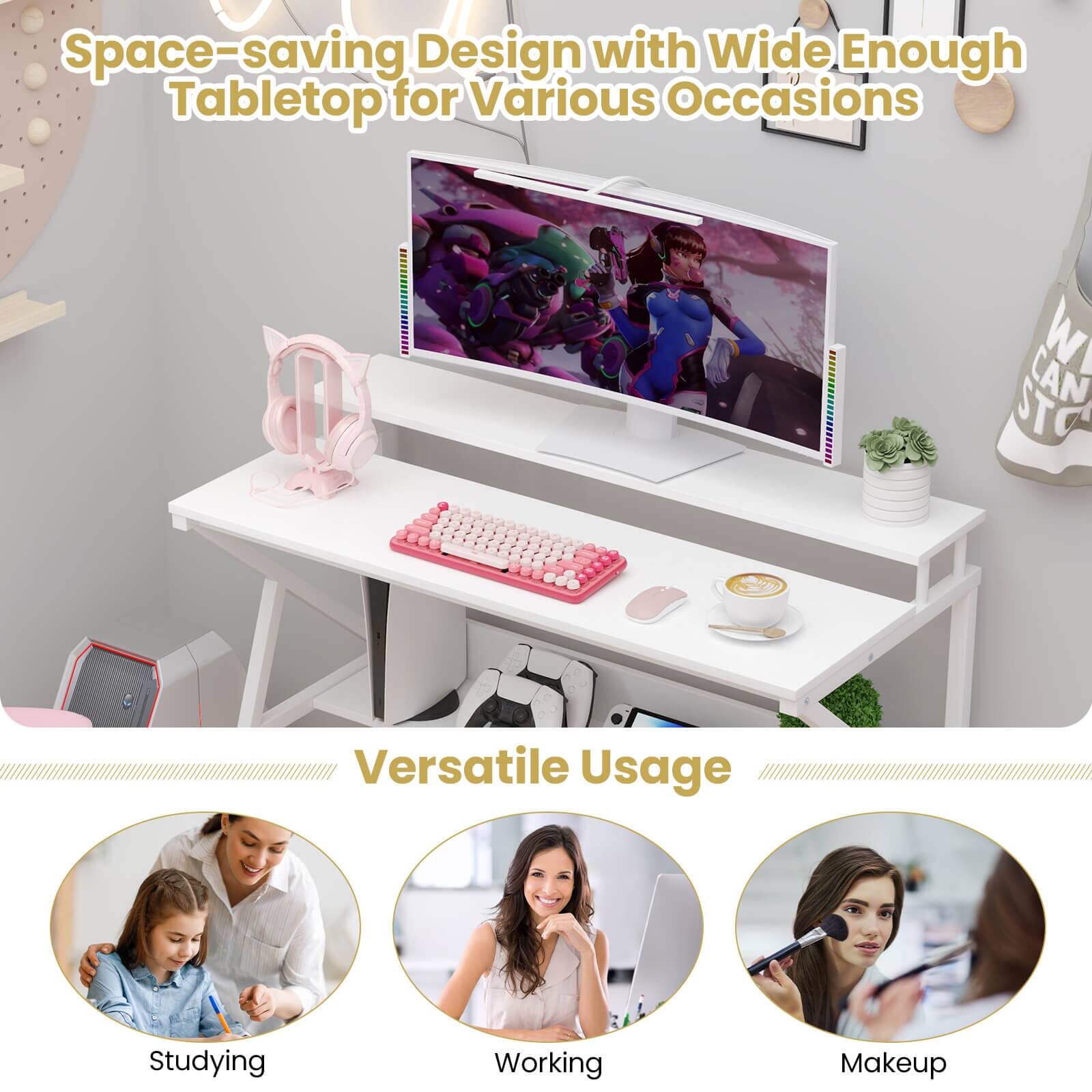 Space-saving Design with Wide Enough Tabletop for Various Occasions

Versatile Usage

Studying

Working

Makeup