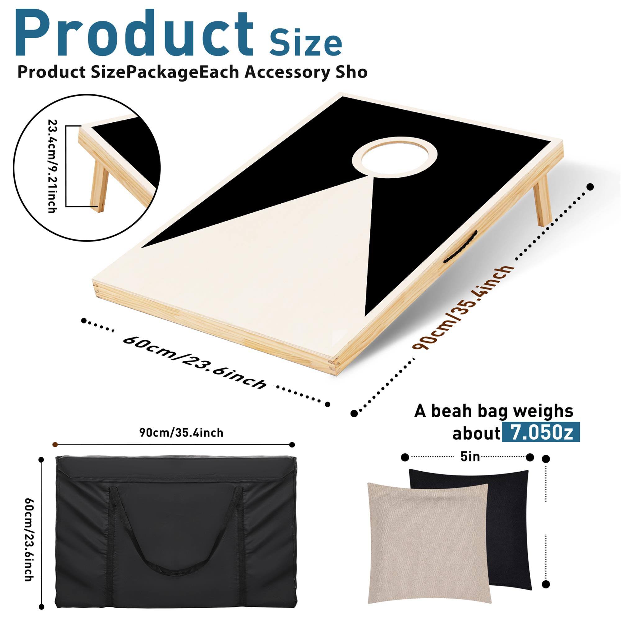 Product Size

- Product Size: 23.4cm/9.21inch
- Package: 90cm/35.4inch
- Each Accessory: 60cm/23.6inch
- A beah bag weighs about 7.05oz
- Sho: 5in

Accessory Size

- 90cm/35.4inch
- 60cm/23.6inch