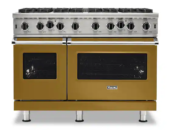 Front. Viking - 5-Series Gas Open Burner Range - Golden Hour.