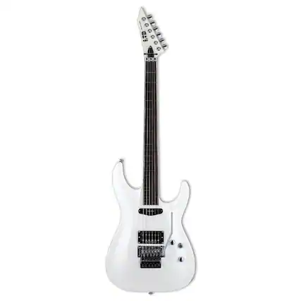 Front. ESP - ESP LTD Horizon Custom 87 Electric Guitar, Pearl White.