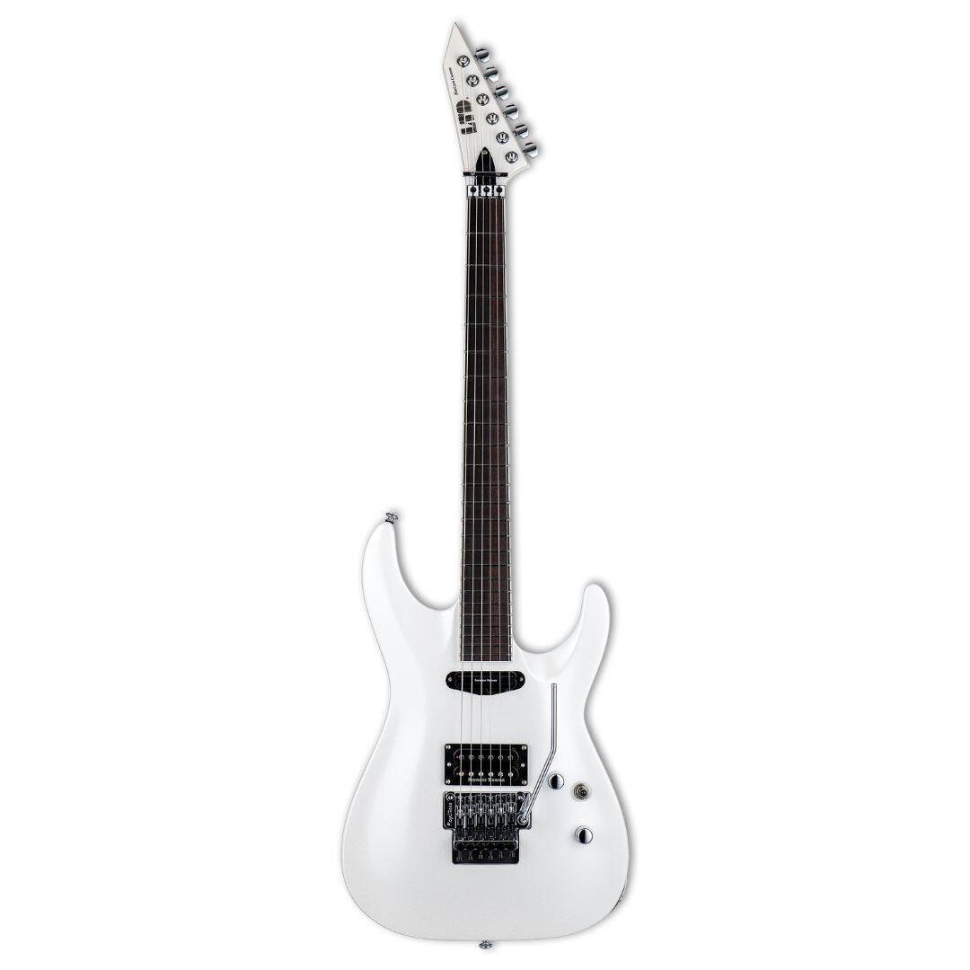 Front. ESP - ESP LTD Horizon Custom 87 Electric Guitar, Pearl White.