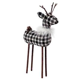 BreeBe - *Black/White Plaid Reindeer - Black, White