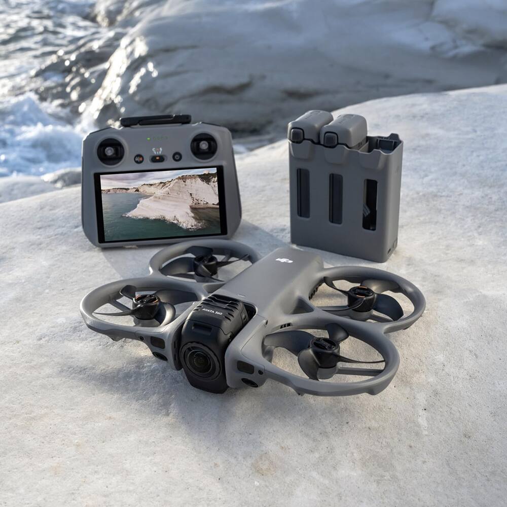 Alt View 1. DJI - Avata 360 Fly More Combo, 8K 360° FPV Drone (DJI RC 2) + 26 Month Extended Protection Warranty & Accessory Bundle - Gray.