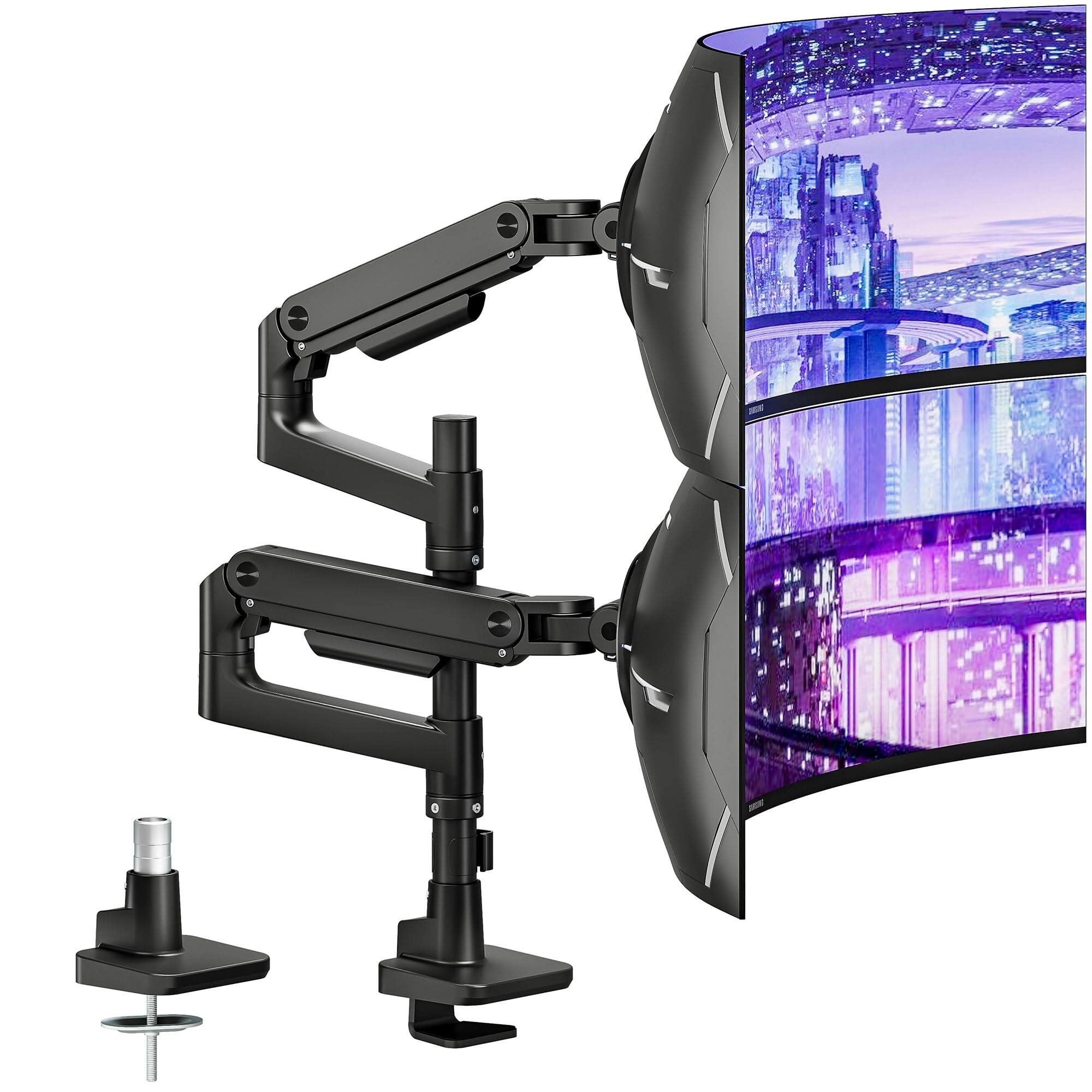 Black Dual Monitor Mount