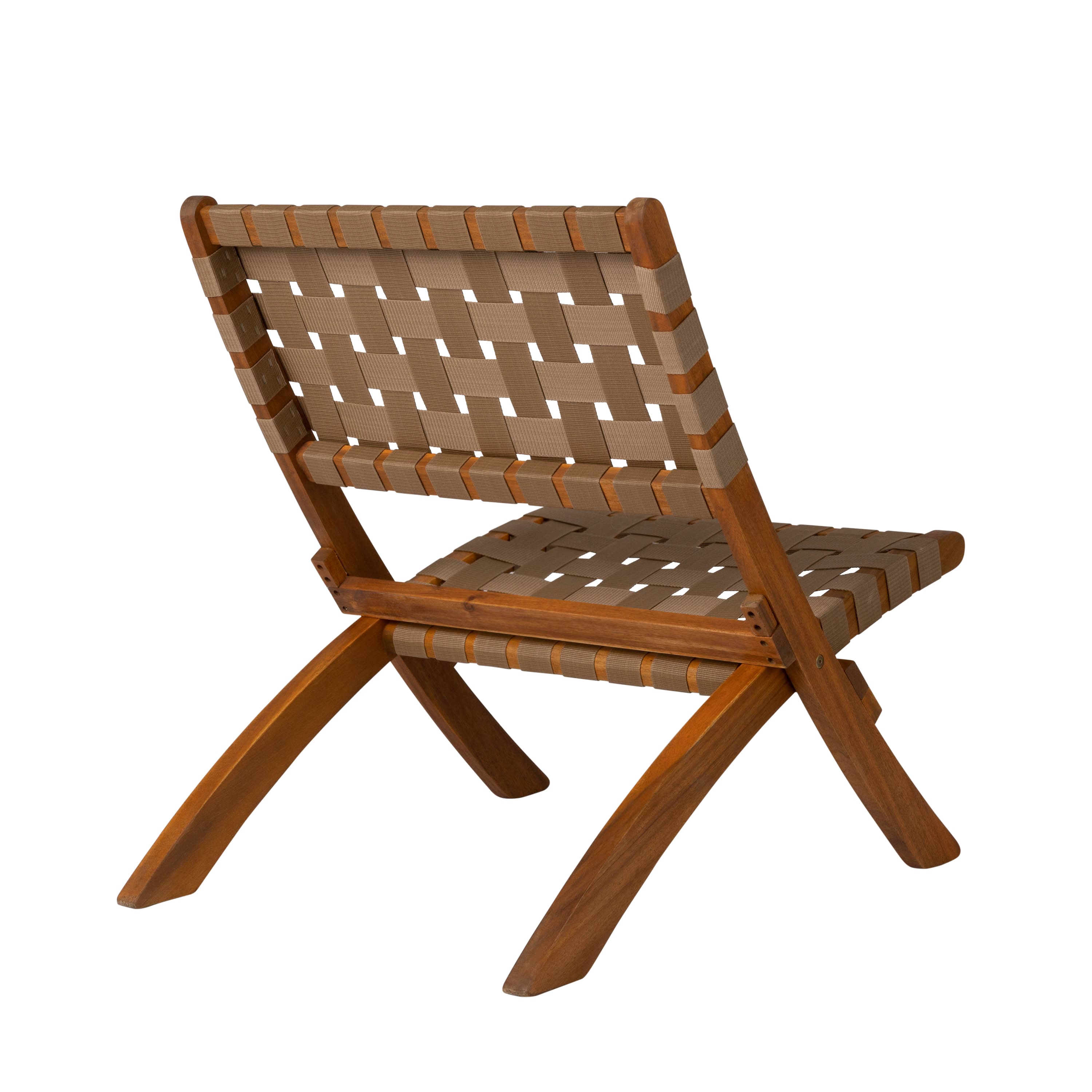 Patio Sense Indoor and Outdoor Folding Sava Chair Brown 64098