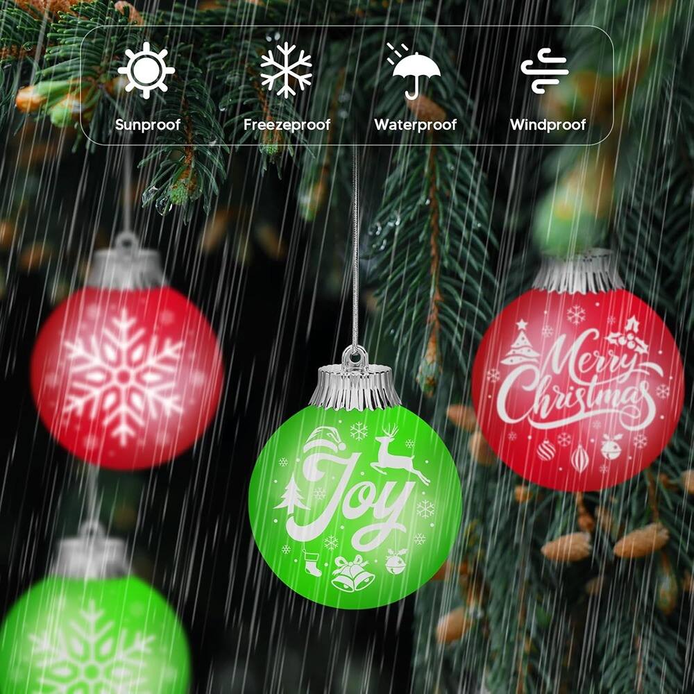 Sunproof  
Freezeproof  
Waterproof  
Windproof  

Merry Christmas  
Joy