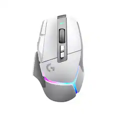 Front. Logitech - G502 X PLUS LIGHTSPEED Wireless Optical Gaming Mouse with HERO 44K Sensor - White.