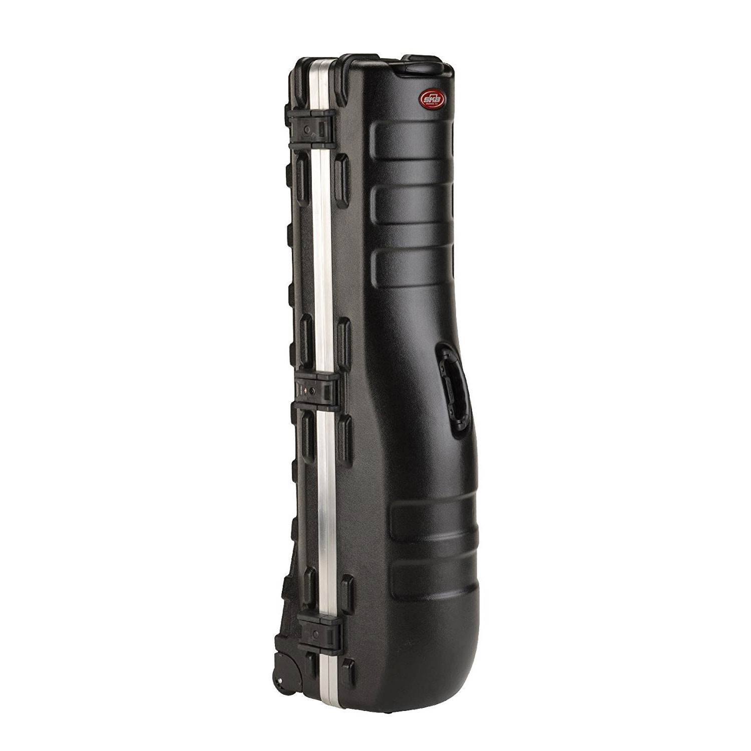 Left. SKB - Hard Shell Plastic Storage Wheeled Golf Carrier - Black.