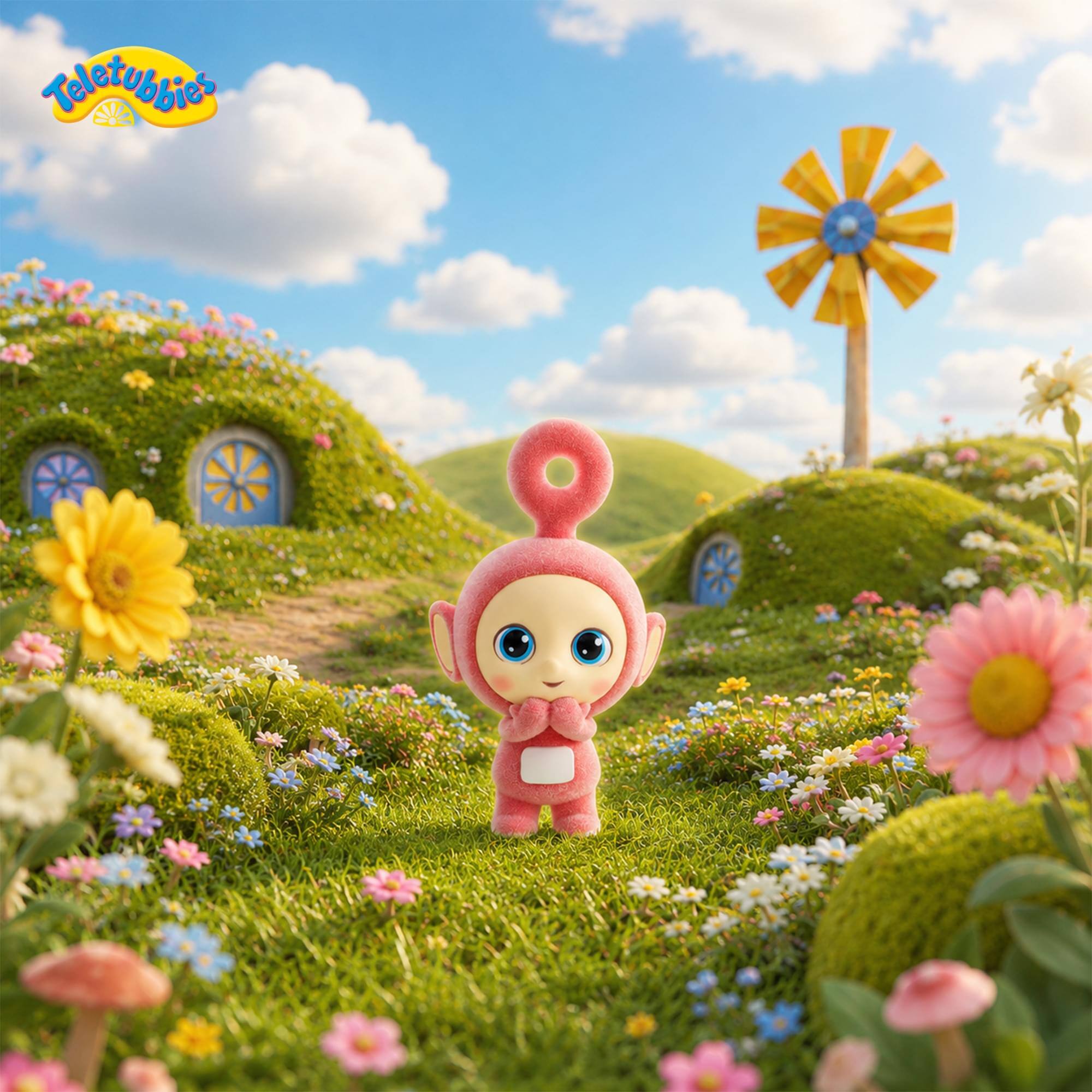 Alt View 4. The Loyal Subjects - Teletubbies 2.5-Inch Flocked Figure | Po (GOTD Chase) - Red.