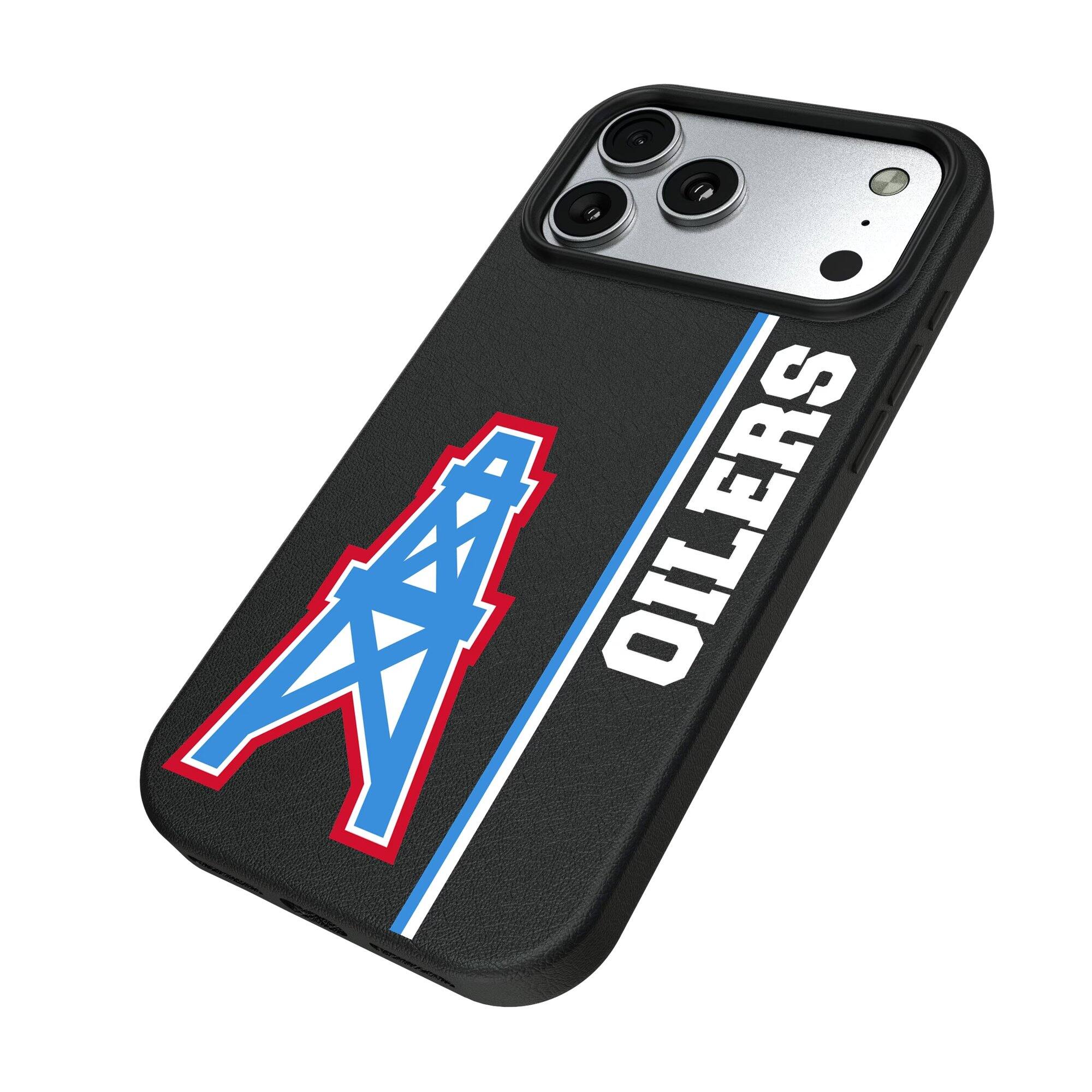 Alt View 1. Keyscaper - Houston Oilers Gridiron Classics iPhone Magnetic Bump Case - 15 - Black.