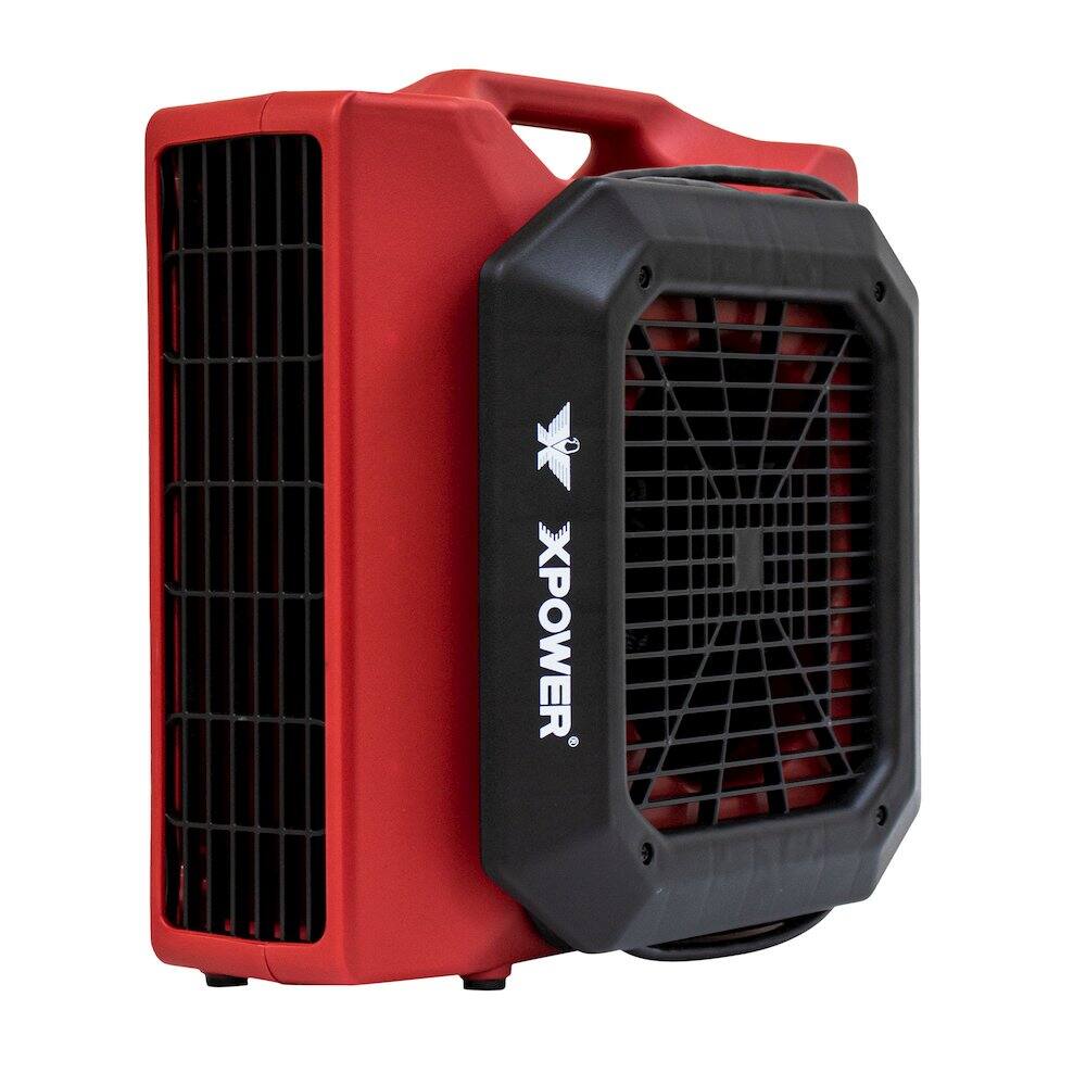 Alt View 7. XPOWER - PL-700A 1/3 HP 1050 CFM 3 Speed Low Profile, Floor Fan, Carpet Dryer - Red - Red.