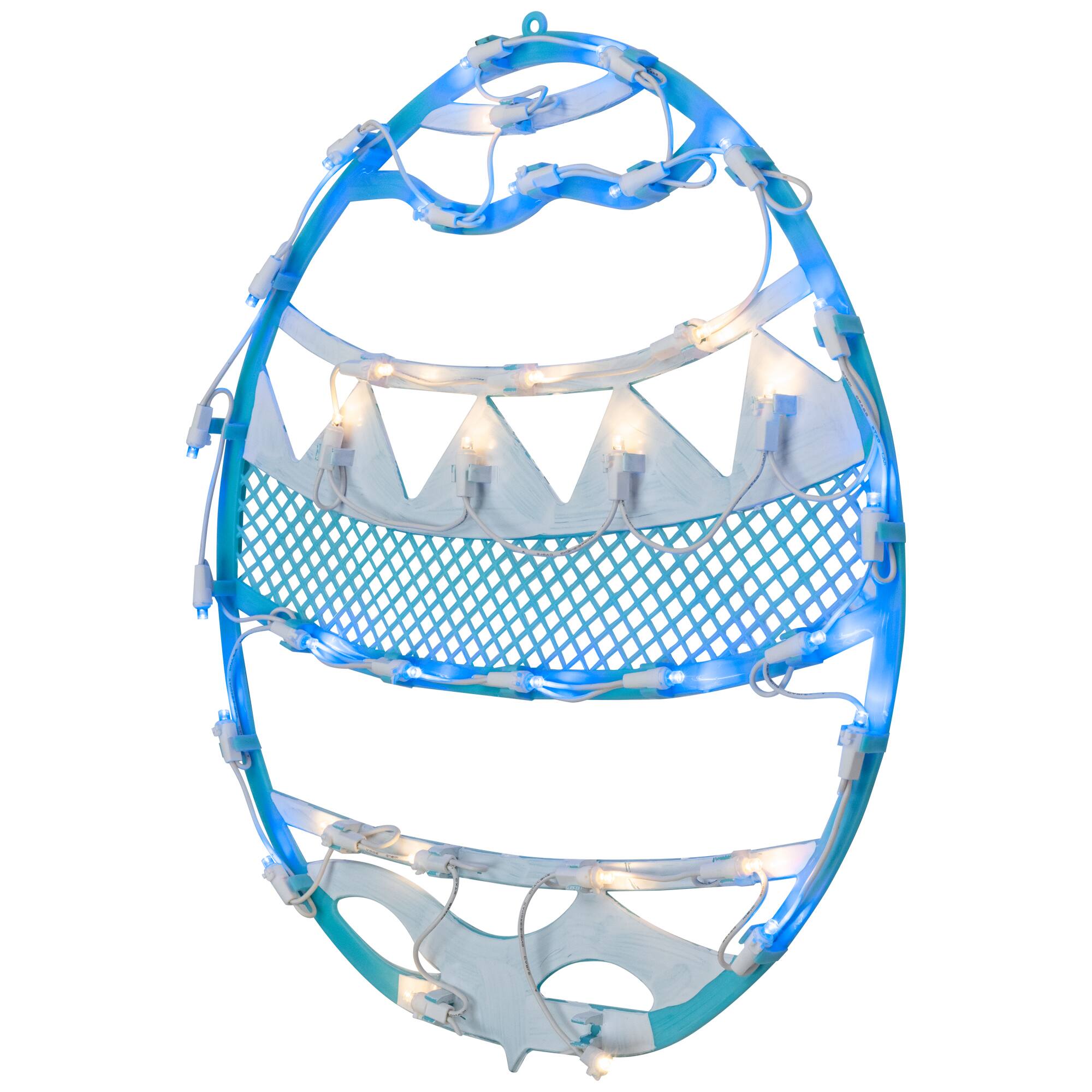 Alt View 4. Northlight - LED Lighted Easter Egg Spring Window Decoration - 17"  - Blue - Blue.