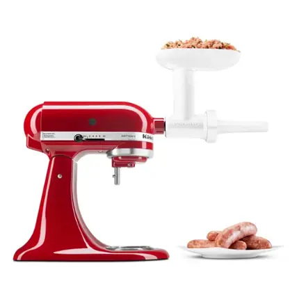 Front. KitchenAid - Sausage Stuffer Kit - KSMSSA - White.