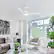 Left. Vaczon - 52" Modern White Integrated LED Propeller Ceiling Fan with Remote - White.