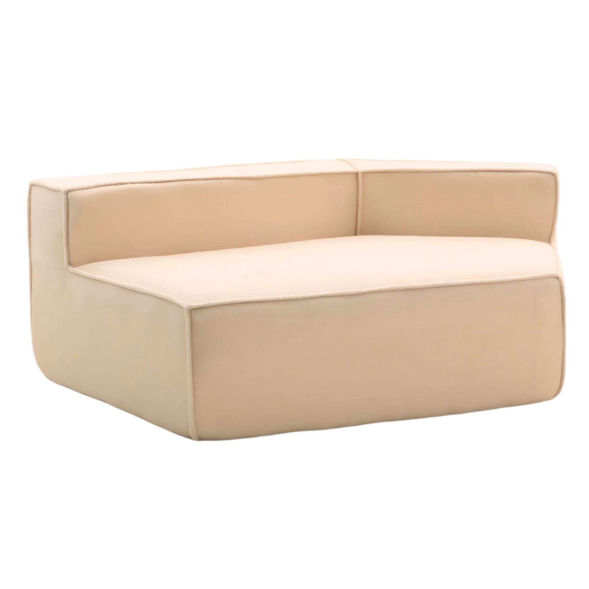 Alt View 7. GOODSILO - Soft Modular Floor Sofa Chair with Wide Seat and Plush Back Cushions, Cozy Lounge Chair for Living Room - Beige.