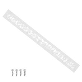 Unique Bargains - 20"x2" Door Air Vent Cover, Heavy Duty Aluminum Alloy Grille Louvered with Mounting Screws for Cabinet Wardrobe - White