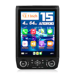 Junsun - For Ford F150 2015-2021 With B&O 4+64GB carplay 8 Core Android 15 12.1"Car Stereo Radio GPS Navi WIFI RDS SWC DSP BT FM - Black