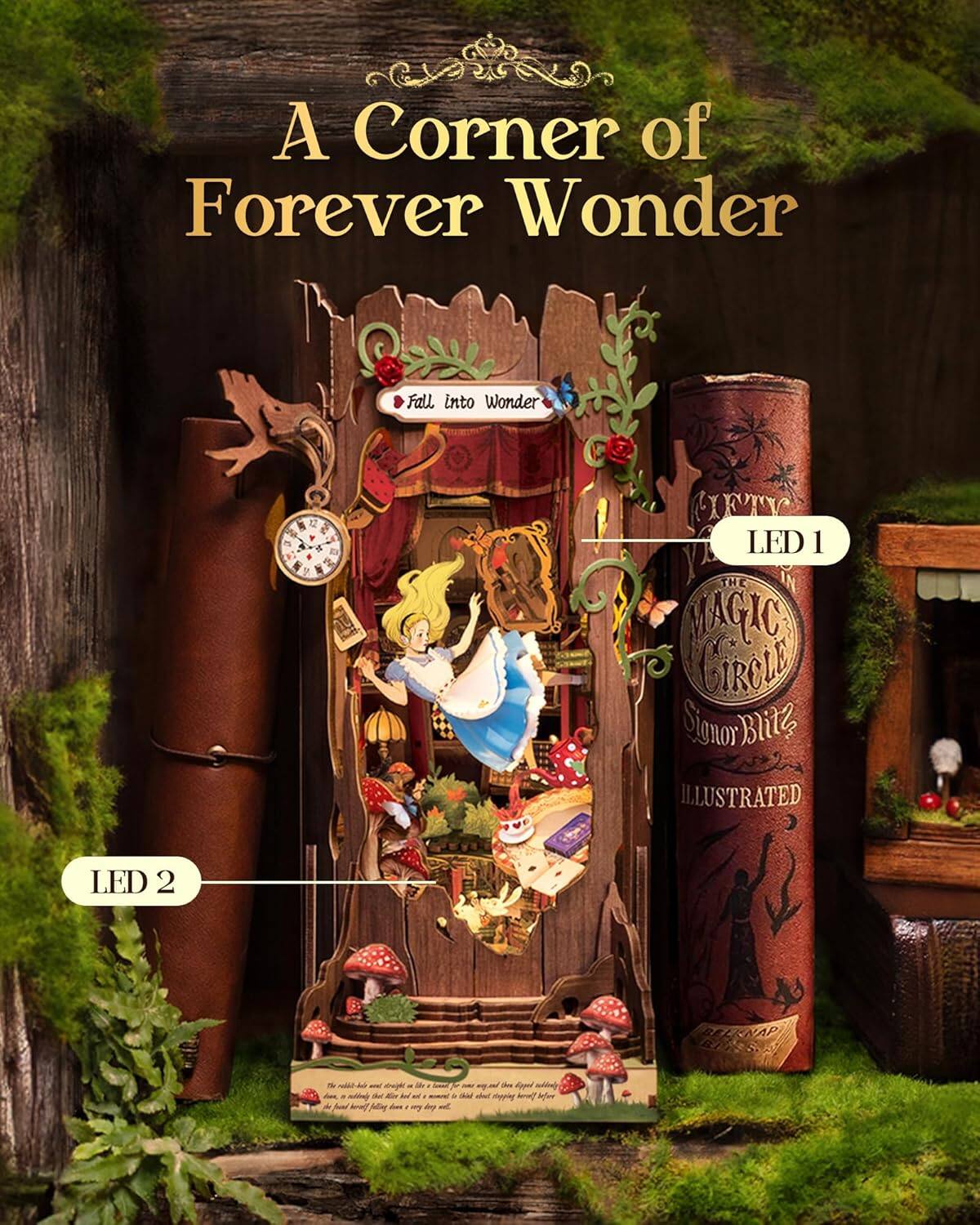A Corner of Forever Wonder

Fall into Wonder

LED 1
THE MAGIC CIRCLE
Signor Blitz
ILLUSTRATED

LED 2

BEKNAP PRESS