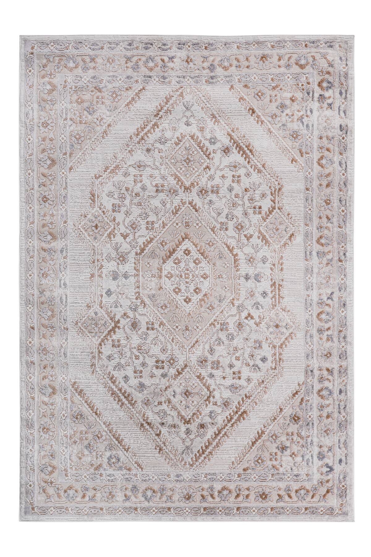 Front. TinyHomie - Collection 6X9 Cream/Ivory/Bordered Non-Shedding Living Room Bedroom Dining Office Stylish and Stain Resistant Area Rug - Cream.