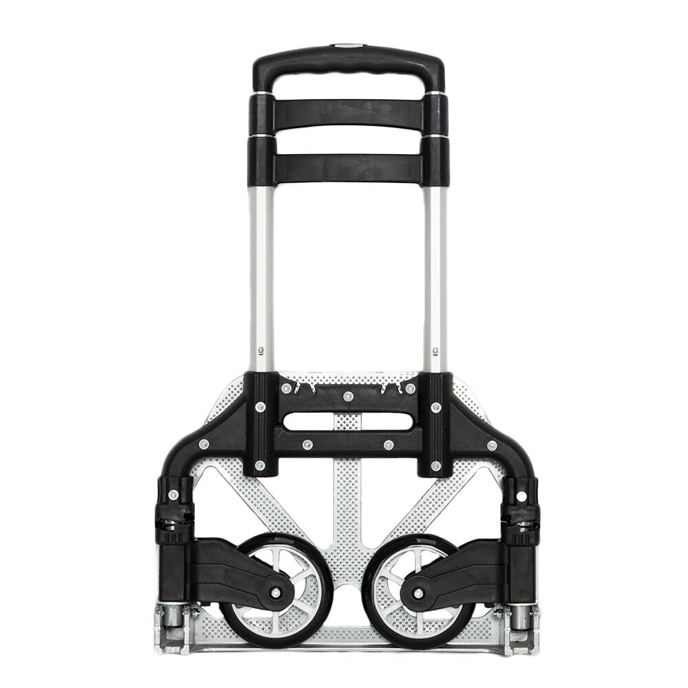 Angle. Winado - Folding Hand Truck Aluminum Portable Folding Hand Cart 165lbs Capacity Hand Cart and Dolly for Home, Office, Travel Use - Black.