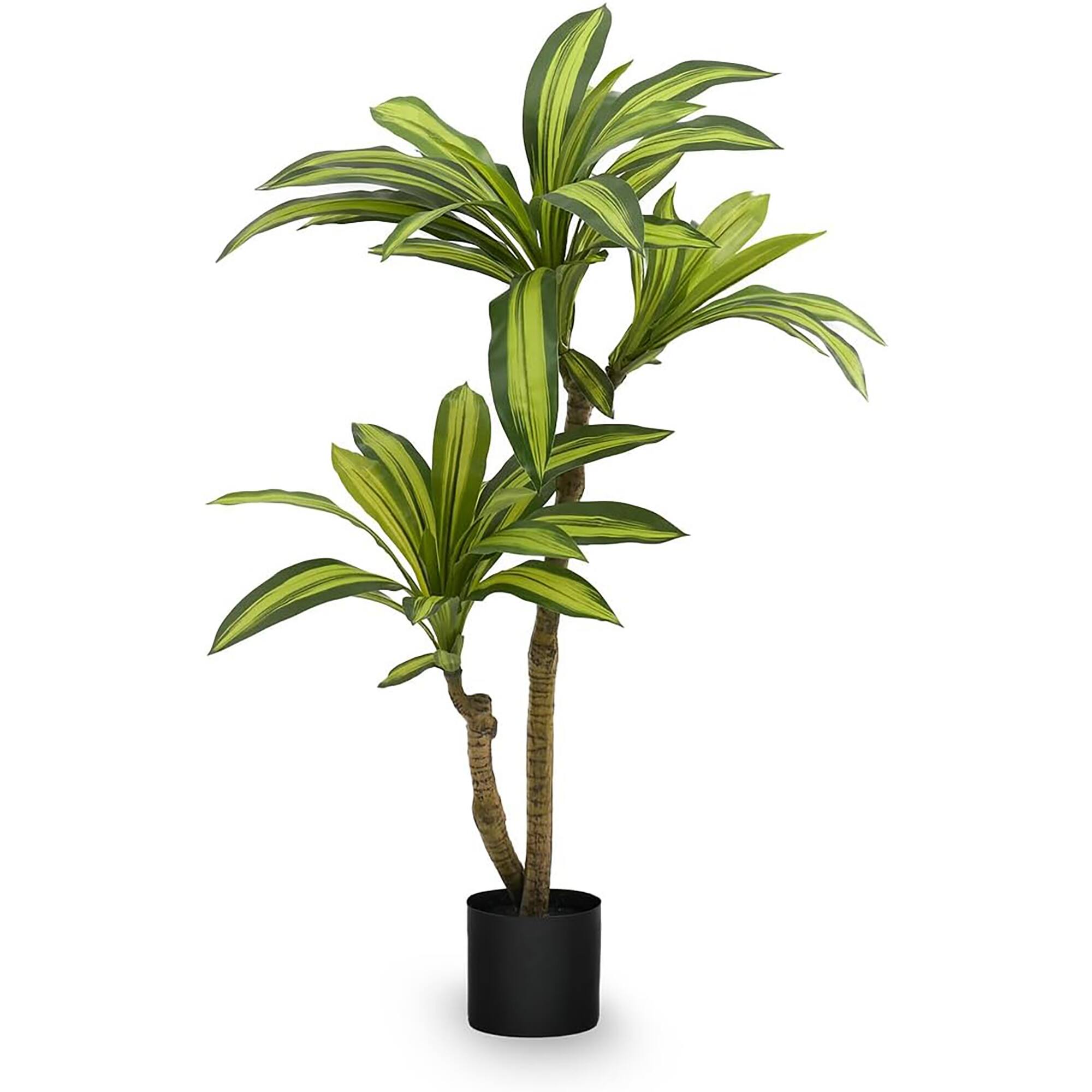 Front. Maia Shop - Maia Shop Artificial Dracaena Plant 3.5 Feet Tall Tropical Palm Tree, 41 inches - Green.