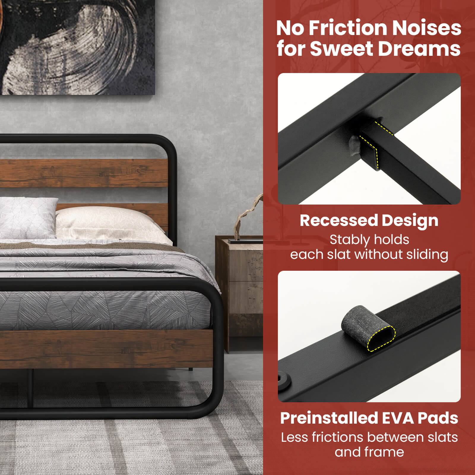 No Friction Noises for Sweet Dreams
Recessed Design
Stably holds each slat without sliding
Preinstalled EVA Pads
Less frictions between slats and frame