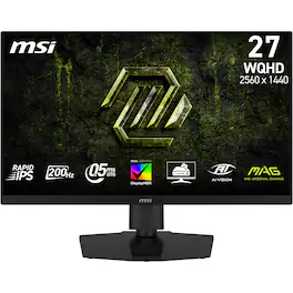 MSI - MAG 274QPF E20 27" LCD QHD 0.5ms Adaptive Sync Gaming Monitor with HDR 400 (DisplayPort, HDMI, USB-C) - Metallic Black