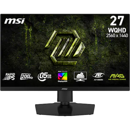 MSI Rapid IPS 27" WQHD 2560 x 1440
200 Hz
0.5 ms GTG
DisplayHDR
VESA Certified
AI-Vision
MSI Arsenal Gaming
MAG
