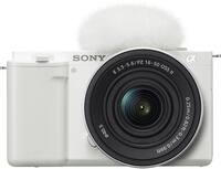 Sony - Alpha ZVE10: APS-C Content Creators’ Camera - White - Front_Zoom