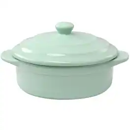 Martha Stewart - Stoneware Round Mini Casserole with Lid - Mint