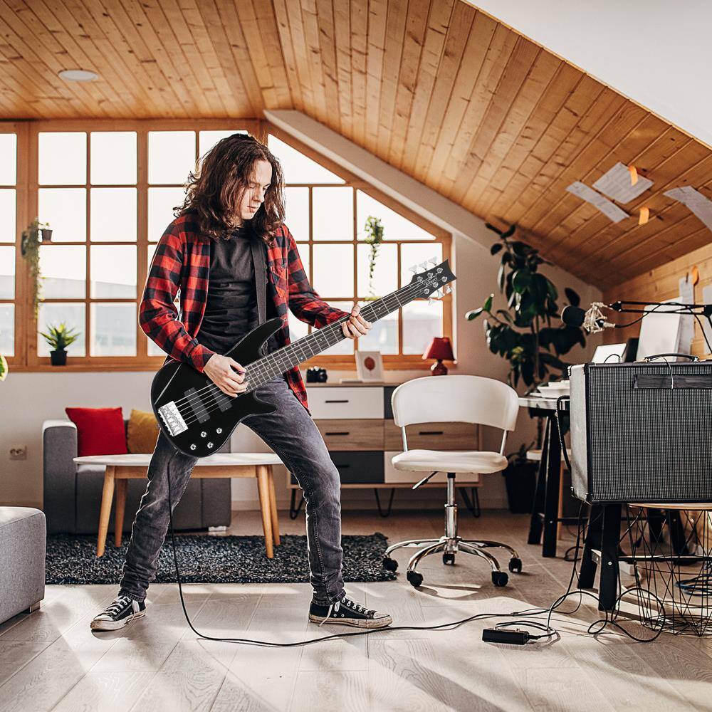 Alt View 1. Winado - Bass Guitar 6 String Electric Bass Guitars, Beginner Bass Guitar with Professional H-H pickup, 3 Way Pickup Selector.