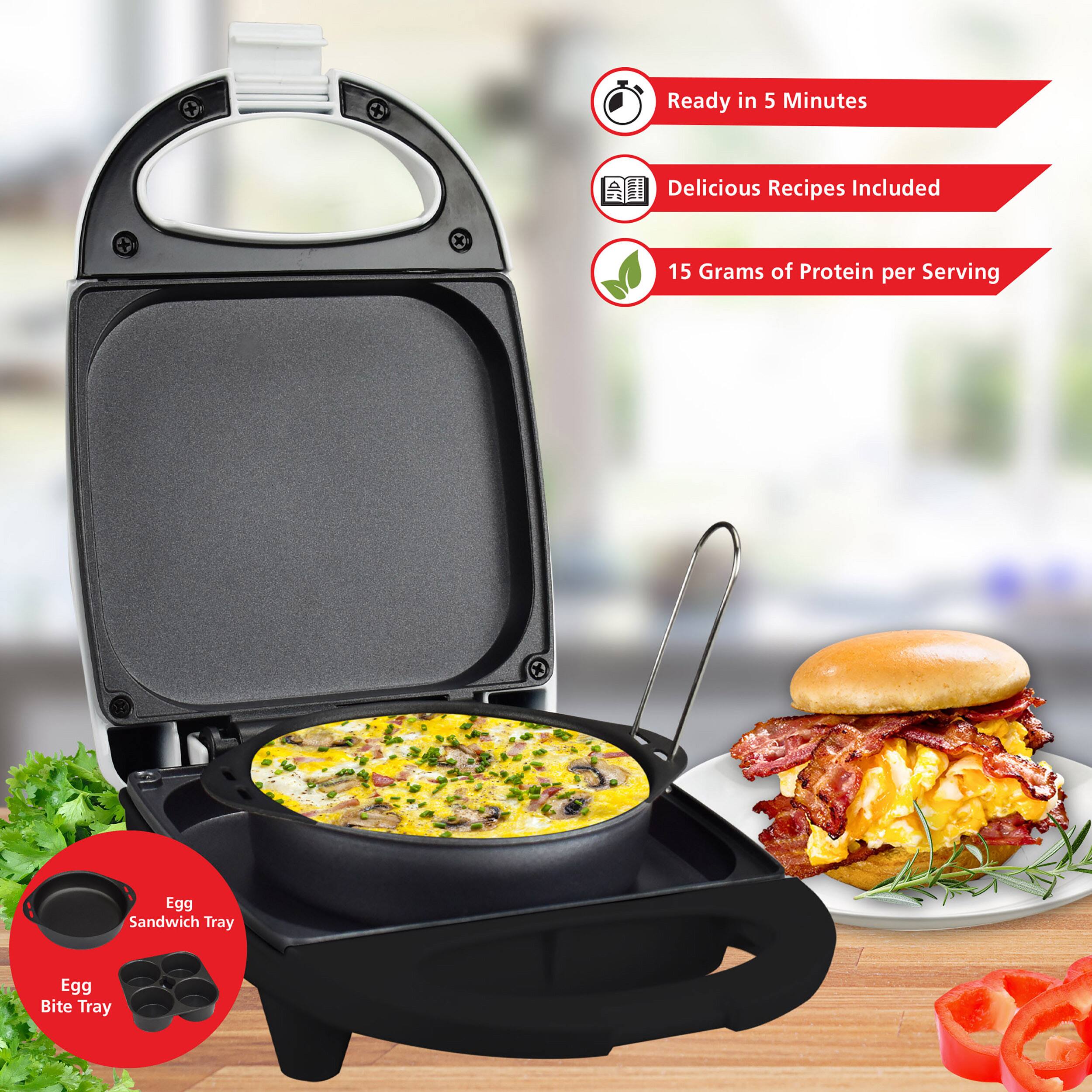 Ready in 5 Minutes, Delicious Recipes Included, 15 Grams of Protein per Serving, Egg Sandwich Tray, Egg Bite Tray