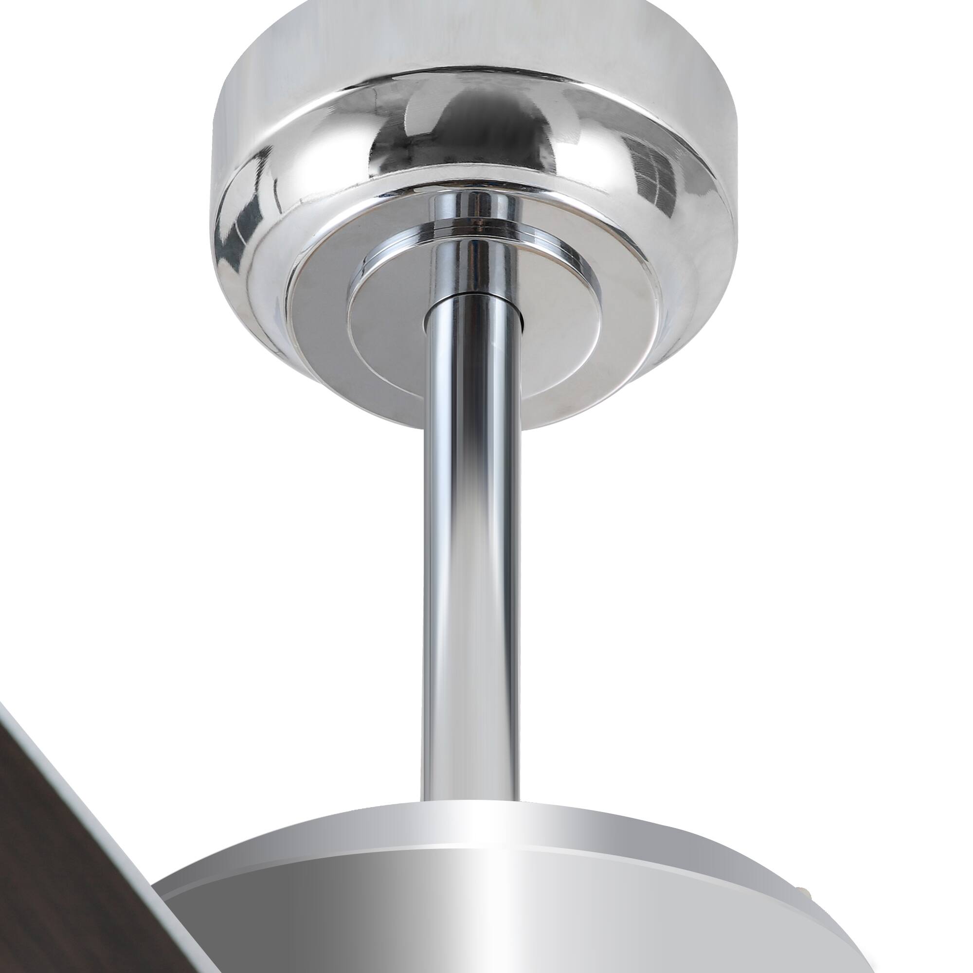 Alt View 10. Parrot Uncle - 52"Modern Chrome LED Ceiling Fan with Remote and Light Guide Plate Design - Chrome.