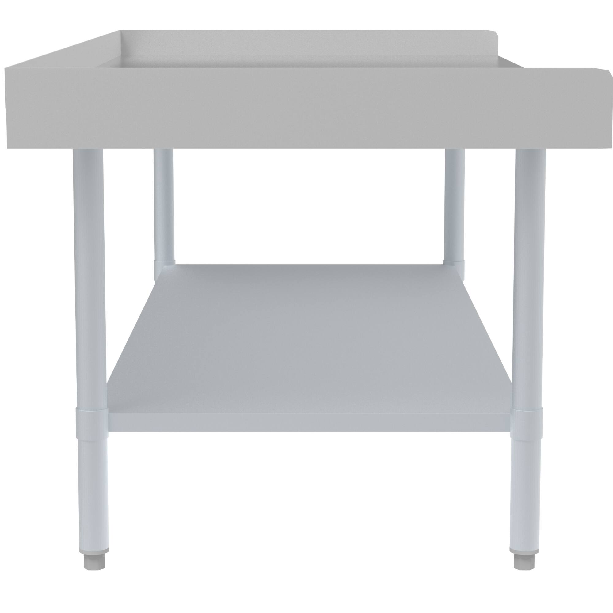 Angle. Koolmore - 30" x  60" 16-Gauge Stainless Steel Equipment Stand with Galvanized Undershelf, EQT-163060. - Silver.