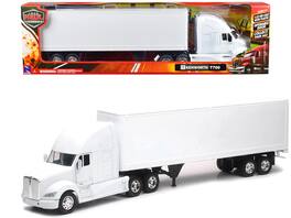 Kenworth T700 Truck with Dry Goods Trailer "Long Haul Truckers" Series 1/32 Diecast Model by New Ray - White