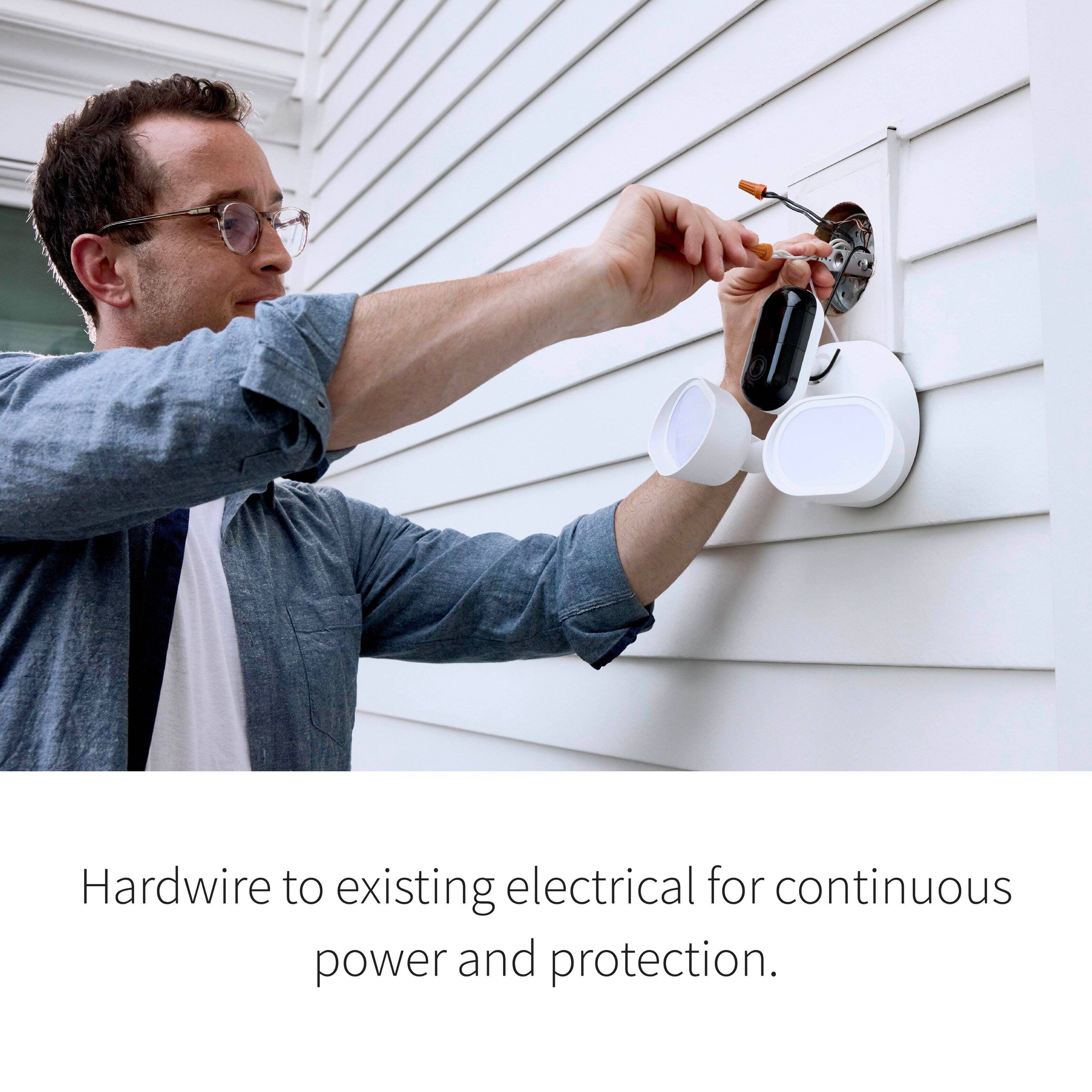 Hardwire to existing electrical for continuous power and protection.