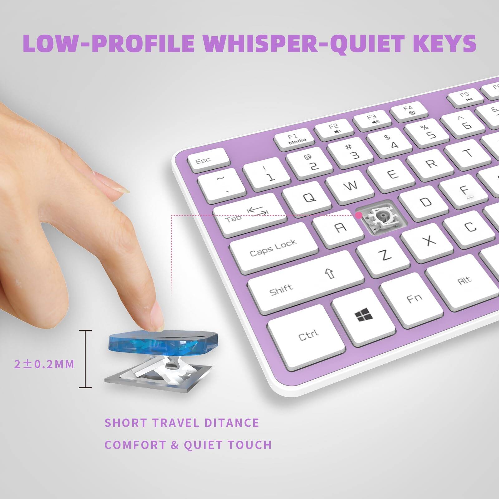 Reds Spade Wired Comfortable Quiet Chocolate Keys Durable Ultra Slim ...