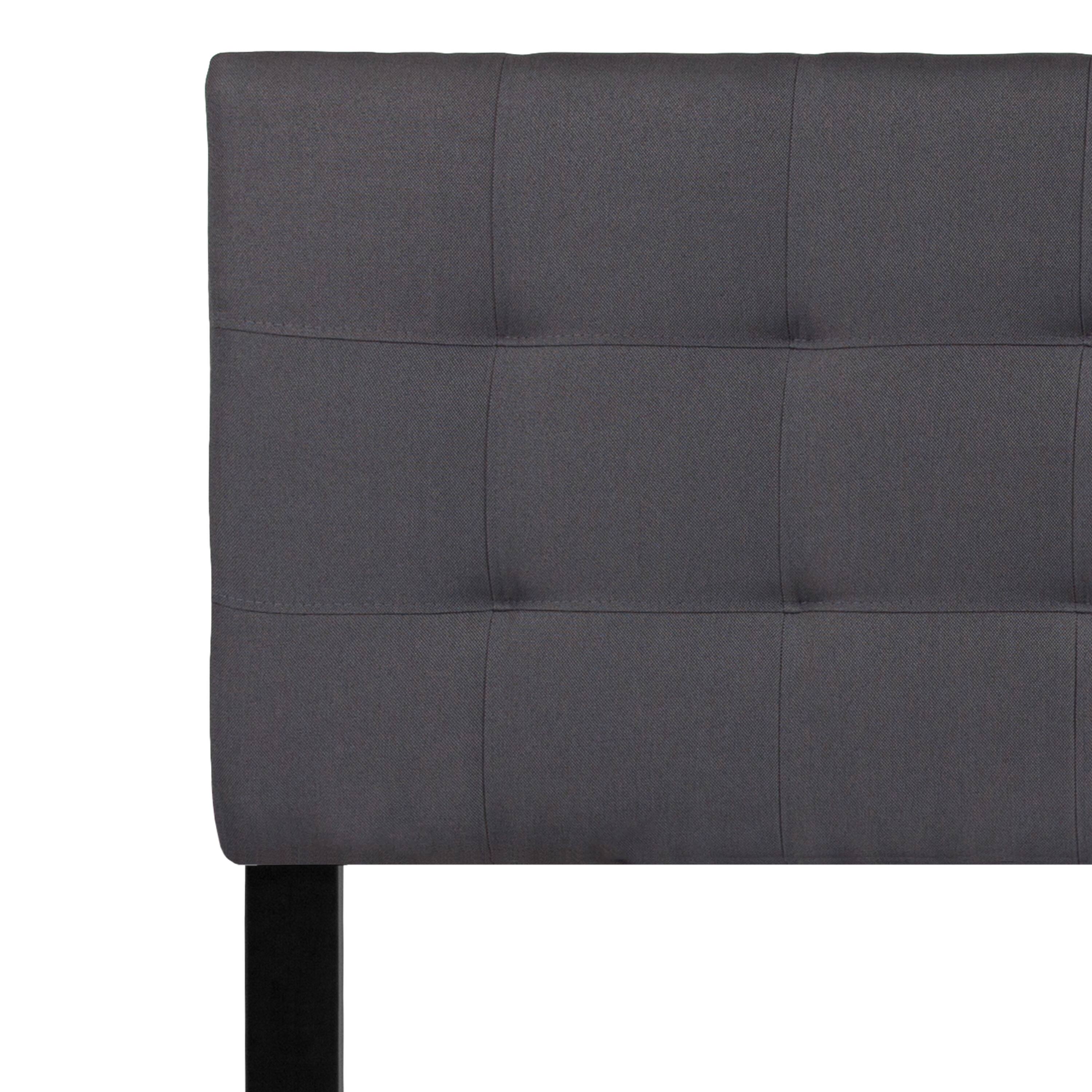 Alt View 7. Emma + Oliver - Quilted Tufted Upholstered Headboard - Dark Gray.