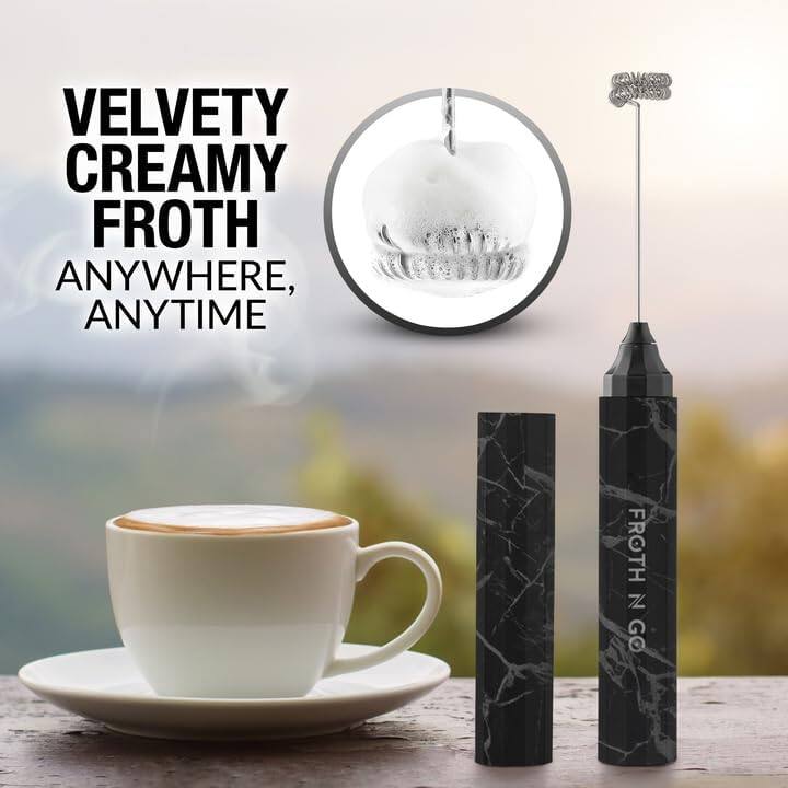 VELVETY CREAMY FROTH  
ANYWHERE, ANYTIME  

FROTH N GO