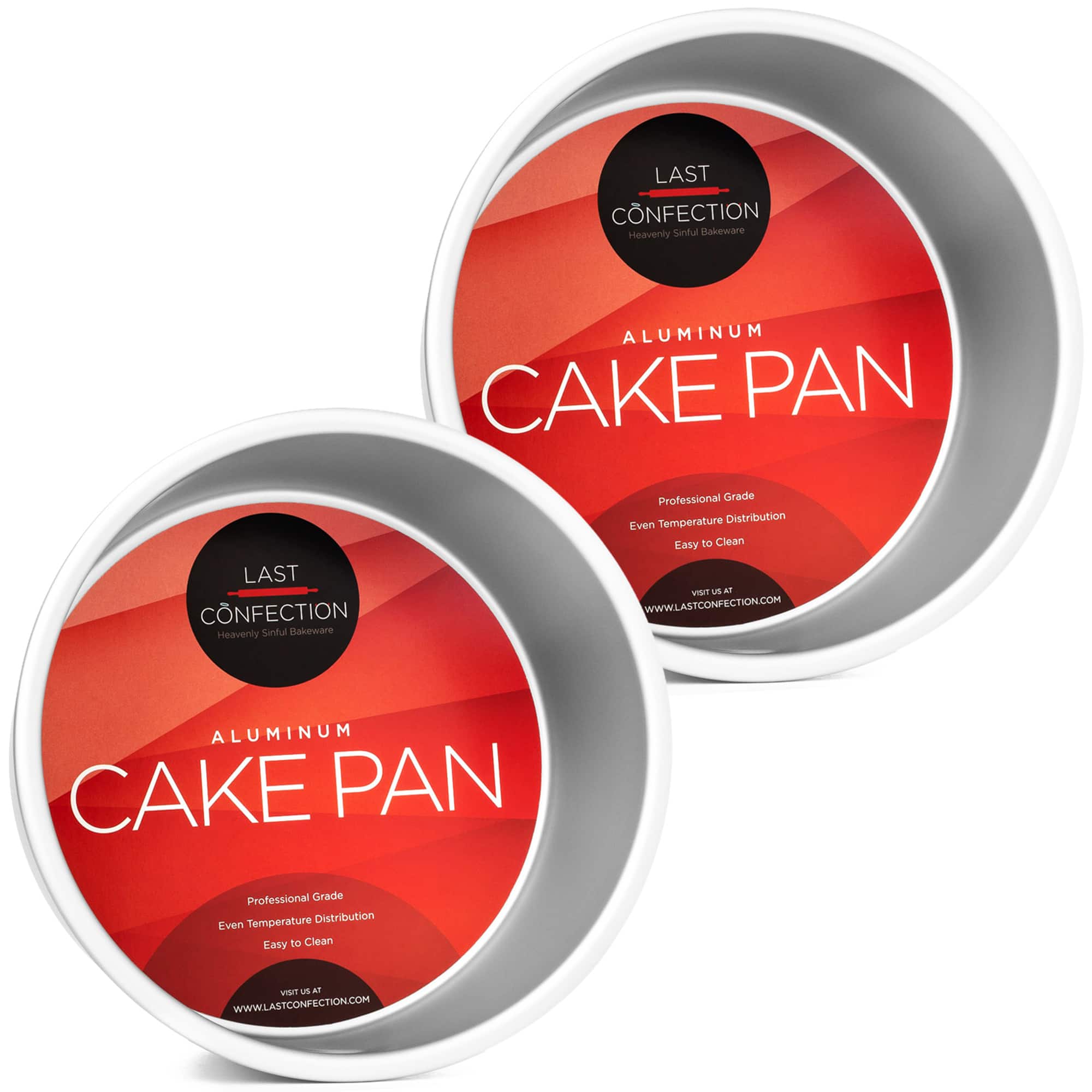 Last Confection - Round Aluminum Cake Pan Sets - Silver