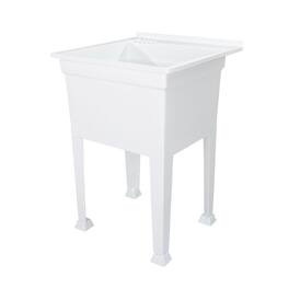 UTILITYSINKS - Utility Sink Heavy Duty Freestanding Utility Tub Sink, 24 x 24 Inches - White