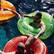 Alt View Zoom 1. Salus Brands, LLC - CocoNut Outdoor: Lime Green Glitter - 42" Pool Ring Float, Inflatable, Durable Anti-Leak, Lounge Tube, Water Toy.