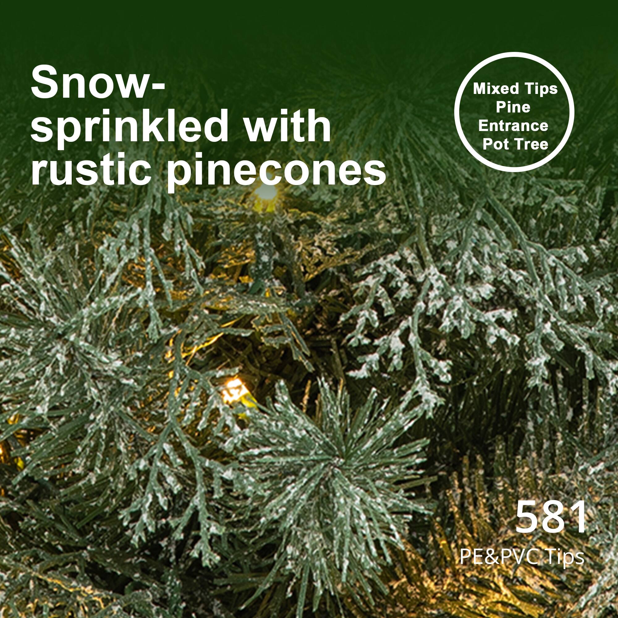 Snow-sprinkled with rustic pinecones

Mixed Tips Pine Entrance Pot Tree

581 PE&PVC Tips