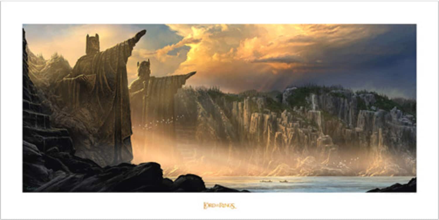 Weta Workshop - Lord of the Rings - The Argonath - Pillars of the Kings Art Print - COLLECTIBLES - Multicolor