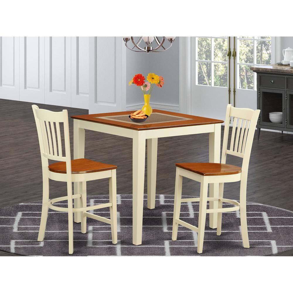 East West Furniture 3 PC counter height set Dining Table and 2 bar ...