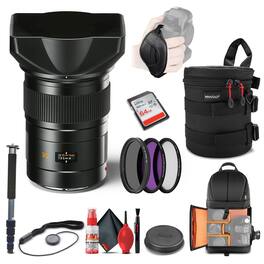 Leica - Elmarit-S 30mm f/2.8 ASPH Lens (11073) + 64GB Memory Card + Padded Case + Filters + BackPack + Full Size Monopod B - Black