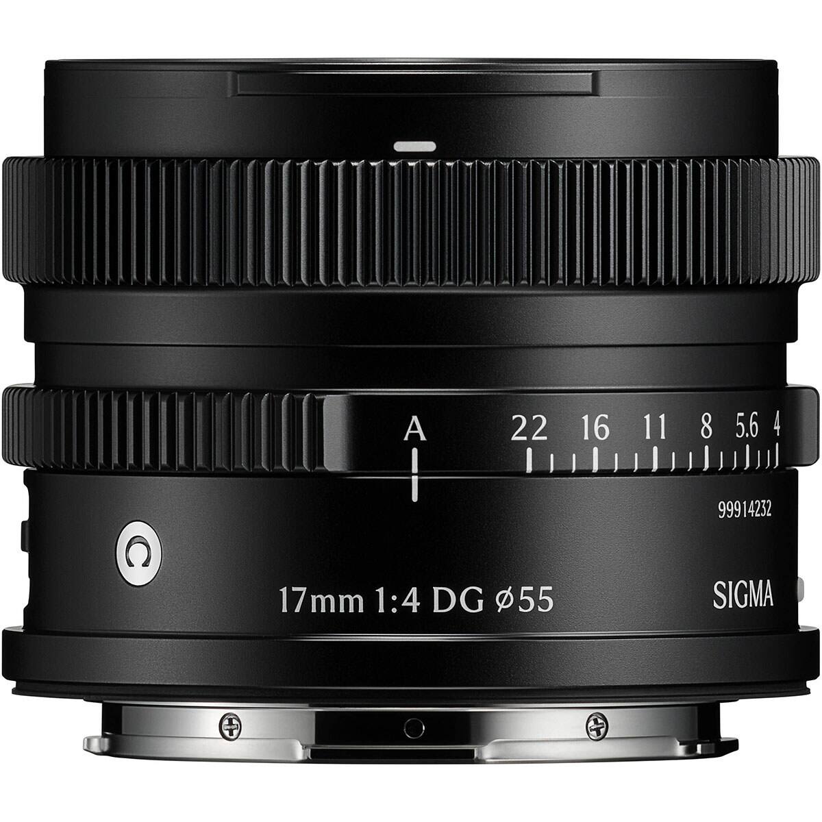A  
22 16 11 8 5.6 4  
99914232  
17mm 1:4 DG φ55  
SIGMA
