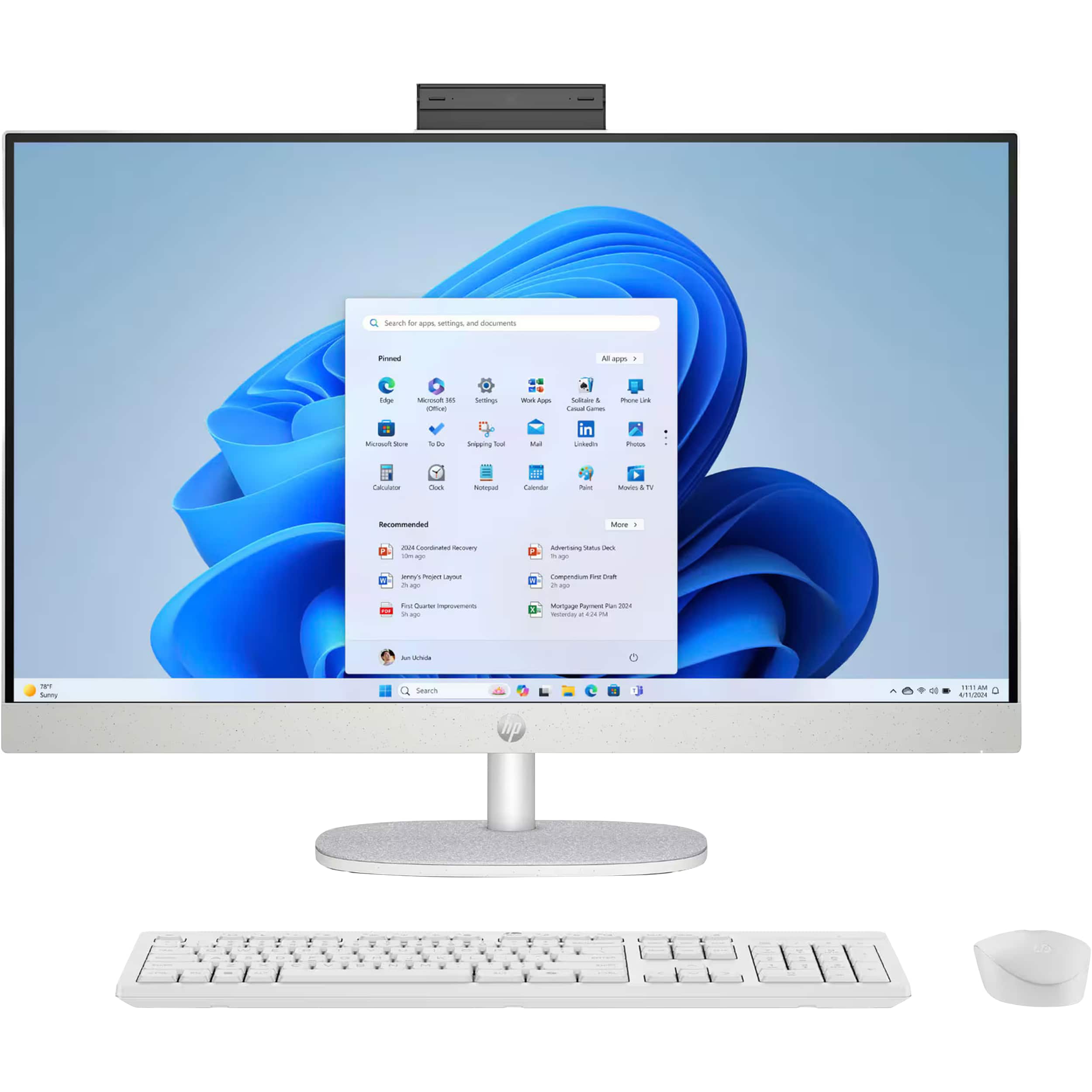 HP 27'' FHD Touchscreen All in One Desktop,Intel Ultra 7 255U,64GB