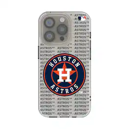 Keyscaper - MLB - Houston Astros Text Backdrop Clear iPhone Case - 16 Pro Max - Multicolor