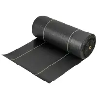 Costway - 4 x 250FT Weed Barrier Landscape Fabric 4.6 OZ Heavy Duty Woven Gardening Mat - Black - Front_Zoom